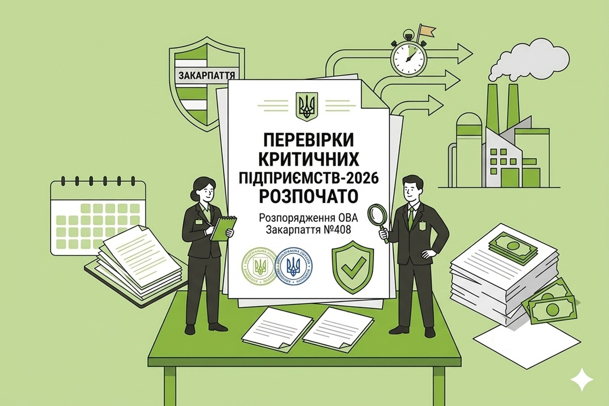 Перевірки критичних підприємств-2026 розпочато: розпорядження ОВА Закарпаття №408