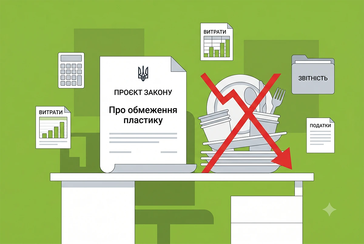Одноразовий пластиковий посуд та іншу подібну продукцію в Україні планують скоротити: урядовий законопроєкт