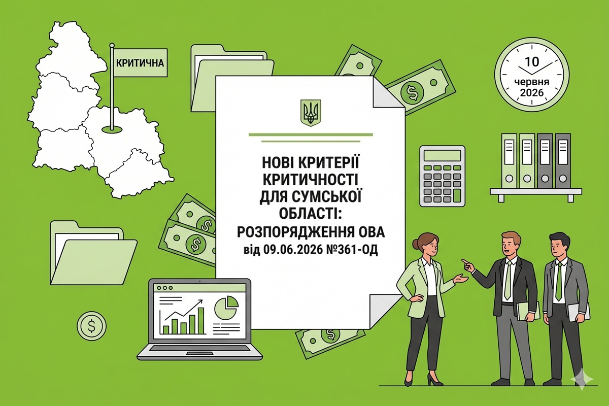Нові критерії критичності для Сумської області: розпорядження ОВА від 09.06.2026 №361-ОД діє з 10 червня