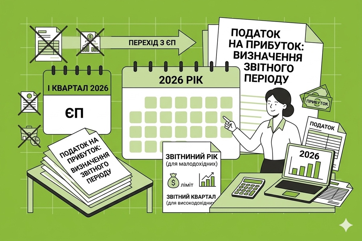Податок на прибуток-2026: визначення звітного періоду у разі переходу з ЄП