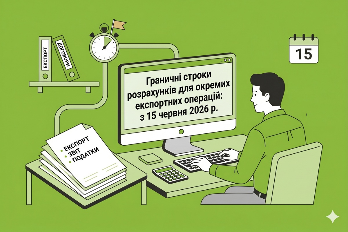 НБУ збільшив з 15 червня 2026 р. граничні строки розрахунків до 270 днів для окремих експортних операцій