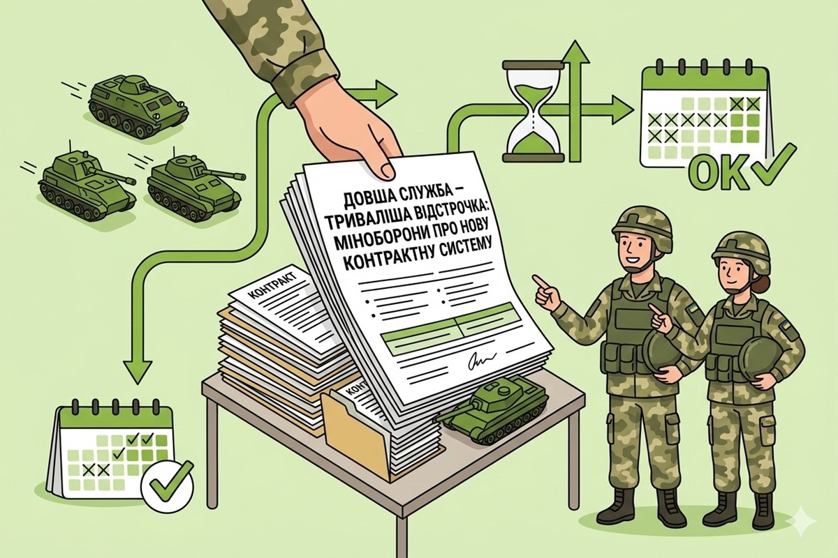 Довша служба — триваліша відстрочка: Міноборони про нову контрактну систему 2026 року