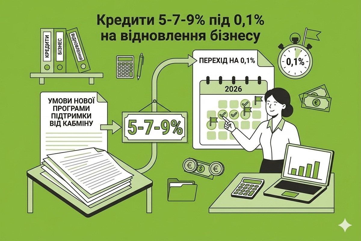 Кредити 5-7-9% під 0,1% на відновлення бізнесу: умови нової програми підтримки від Кабміну