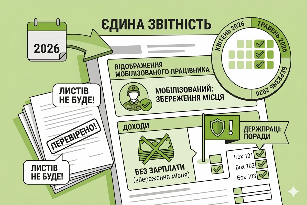 Мобілізований працівник в єдиній звітності: як відображати в 2026 році, аби не було листів від Держпраці