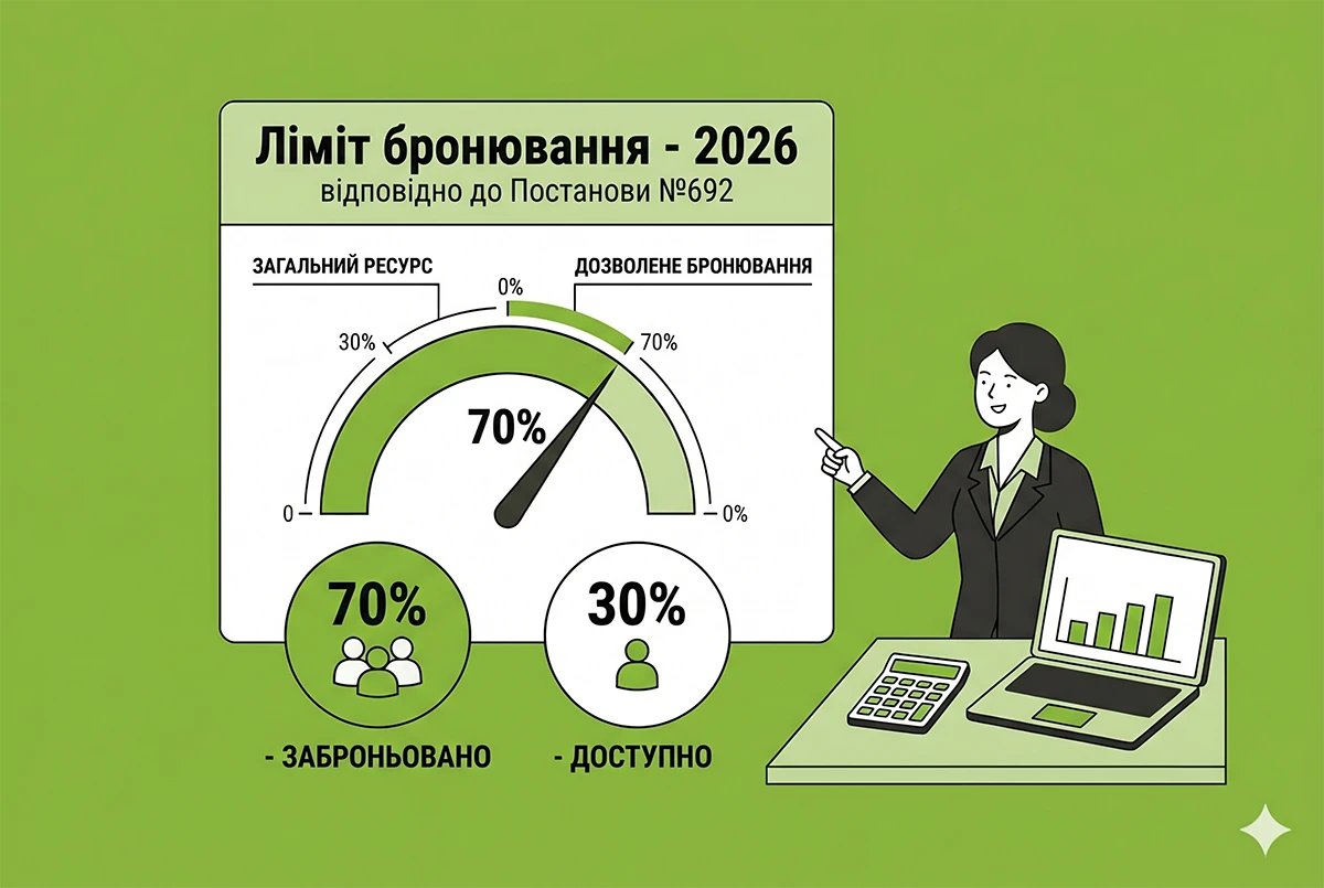 Ліміт бронювання з червня 2026 р. за Постановою №692: алгоритм дій роботодавця, приклади та рекомендації