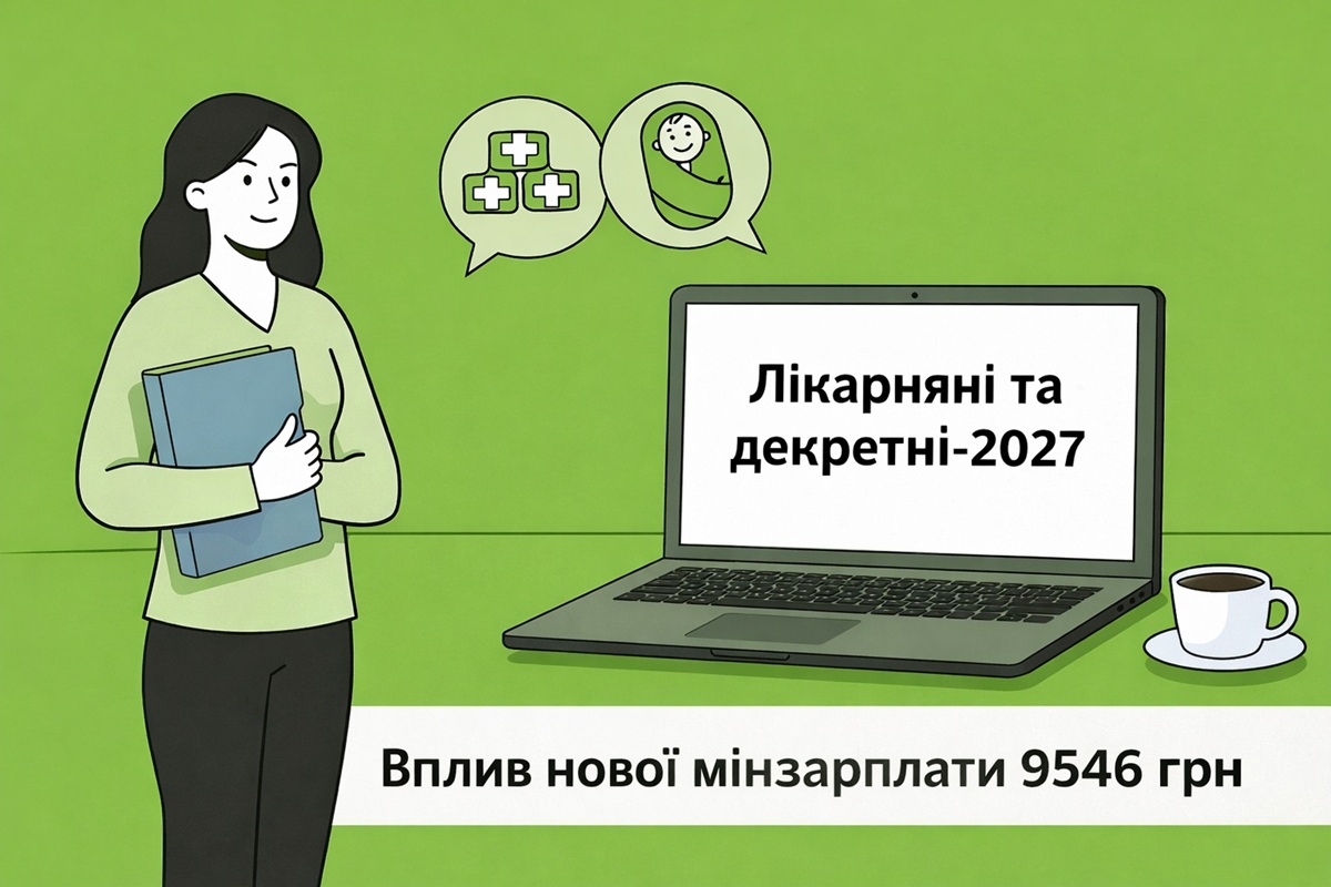 Лікарняні та декретні у 2027 році: нові розміри та обмеження з урахуванням мінімальної зарплати 9546 грн