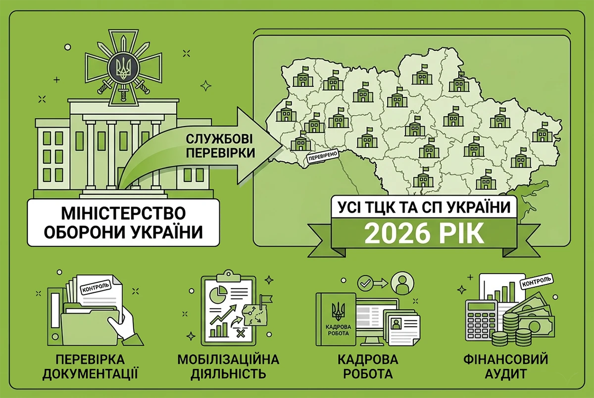 У 2026 році Міноборони проведе перевірки усіх ТЦК