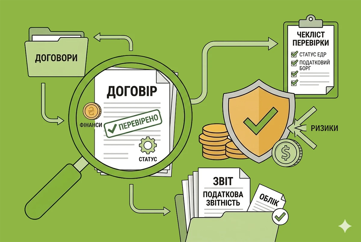 Перевірка контрагента у 2026 р.: чек-лист для ЄДР, кабінету платника податків та інших державних реєстрів