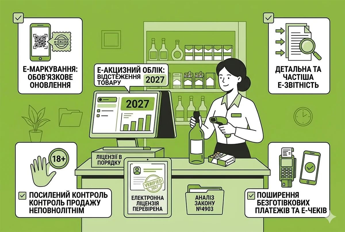 Які зміни чекають на продавців алкоголю та тютюну у 2027 році: аналіз Закону №4903 від редакції