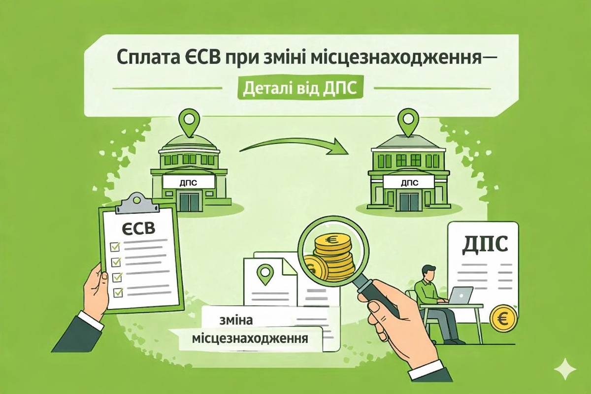 Сплата ЄСВ при зміні місцезнаходження-2026: деталі від ДПС