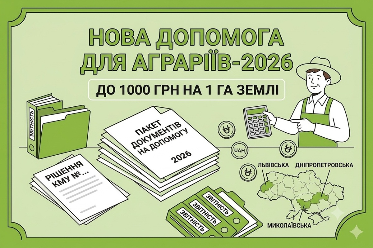 Нова допомога для аграріїв-2026 до 1000 грн на 1 га землі: рішення КМУ