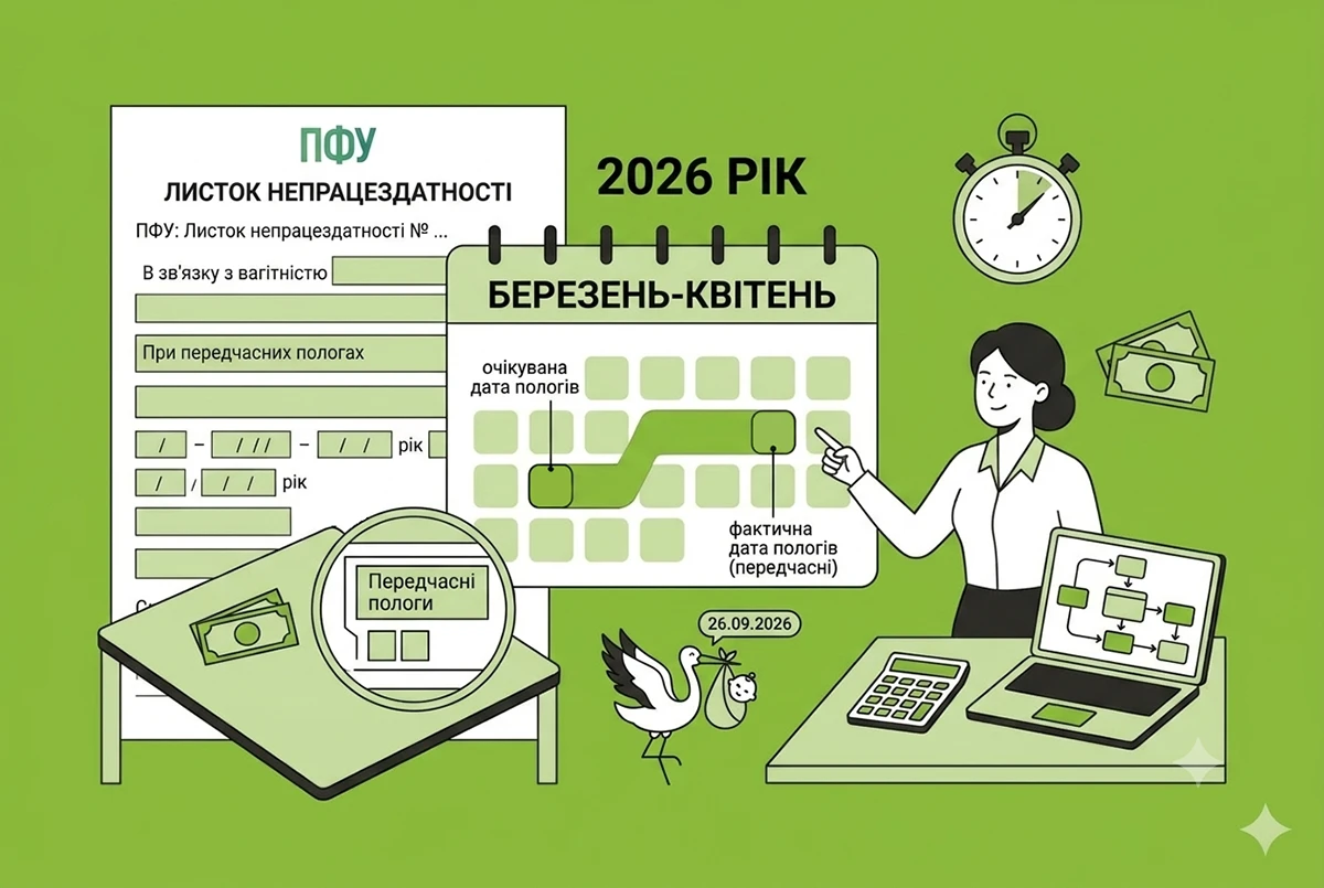 Видача листка непрацездатності в зв’язку з вагітністю при передчасних пологах: деталі від ПФУ