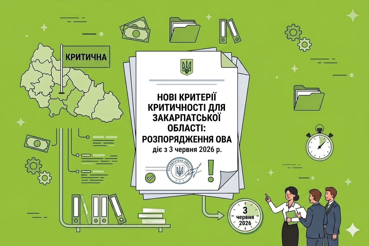 Нові критерії критичності для Закарпатської області: розпорядження ОВА діє з 3 червня 2026 р.