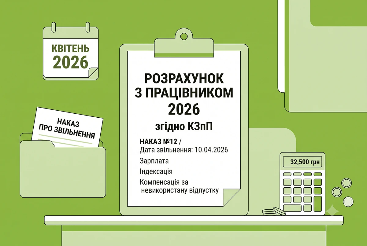 Як провести розрахунок із звільненим працівником у 2026 р. згідно КЗпП: покрокова інструкція для бухгалтера