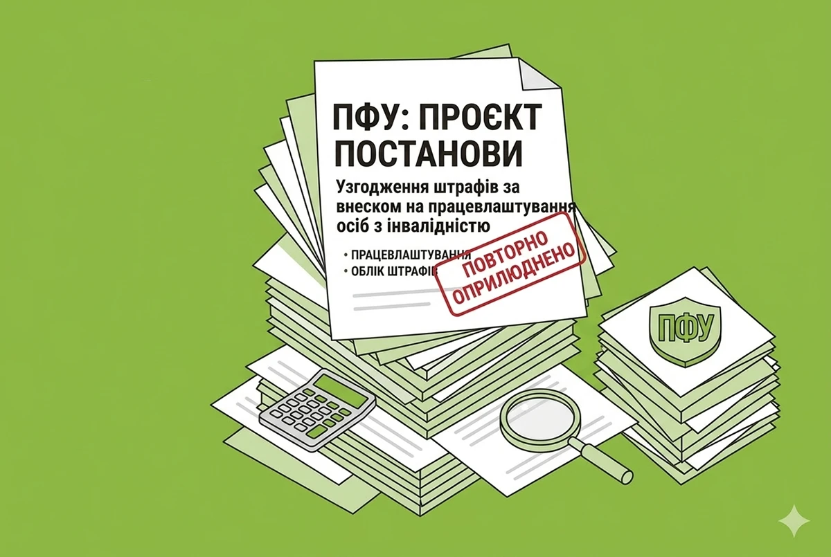 Узгодження штрафів за внеском на працевлаштування осіб з інвалідністю: повторно оприлюднено проєкт від ПФУ