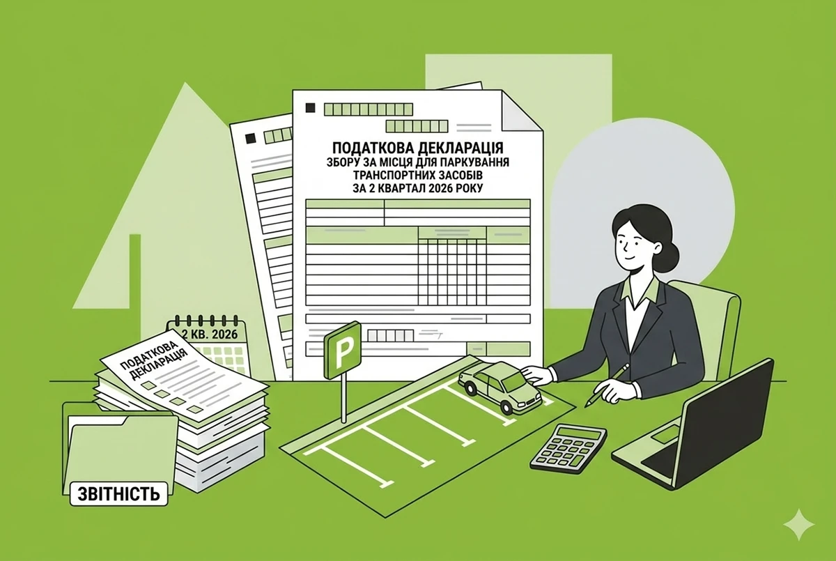 Податкова декларація збору за місця для паркування ТЗ за 2 кв. 2026 р.: інструкція із заповнення та подання