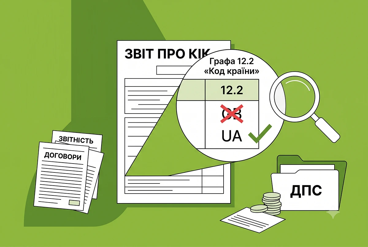 Заповнення графи 12.2 «Код країни» звіту про КІК: деталі від ДПС