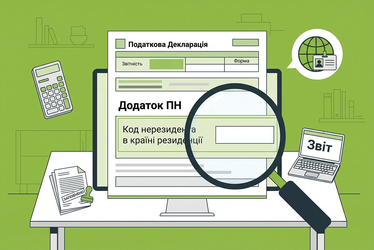 Заповнення додатка ПН: що робити за відсутності коду нерезидента в країні резиденції