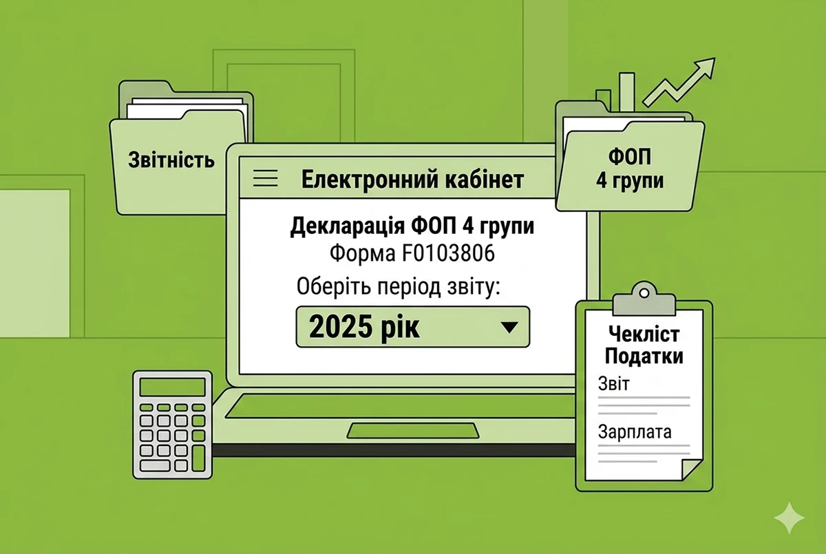 Обрання періоду ФОПом при створенні в E-кабінеті декларації ЄП IV групи: деталі від ДПС