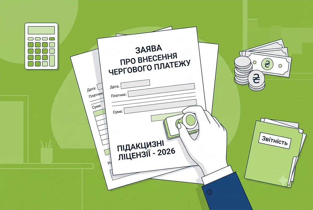 Підакцизні ліцензії-2026: після оплати слід подати заяву