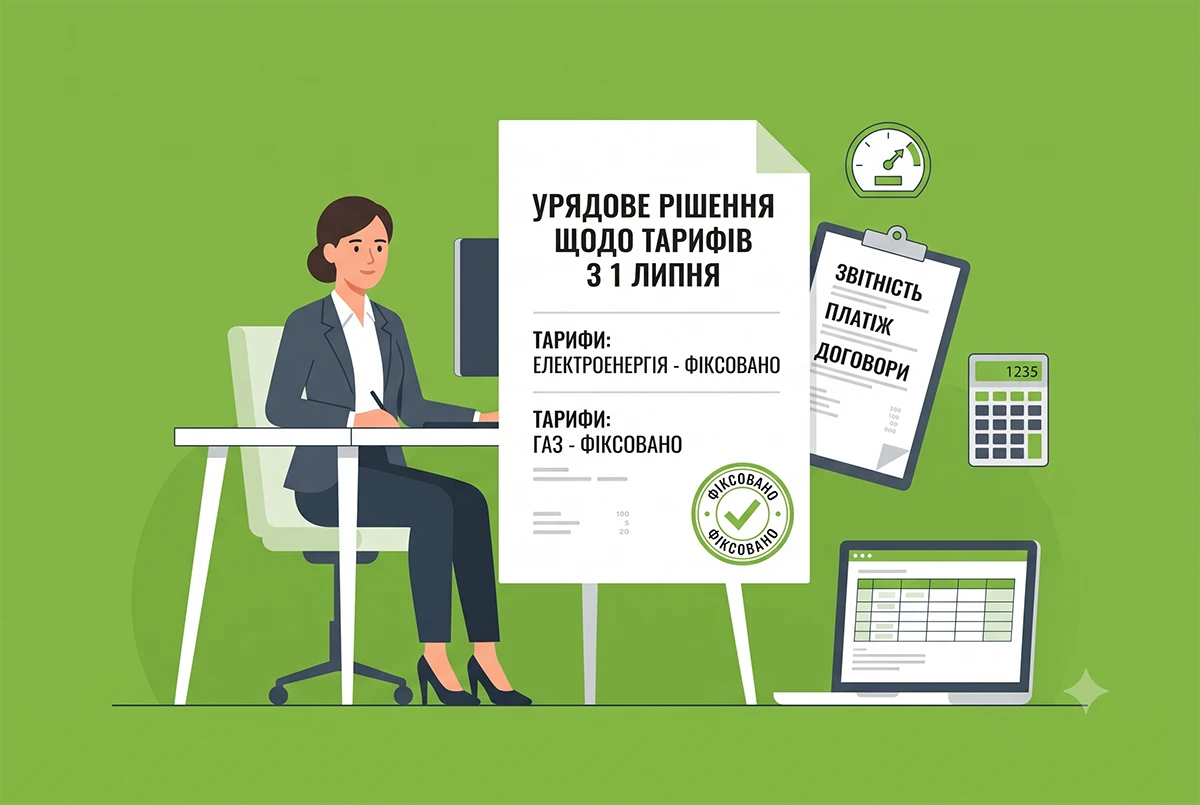 Тарифи на світло, газ і воду з 1 липня 2026 року: скільки доведеться платити