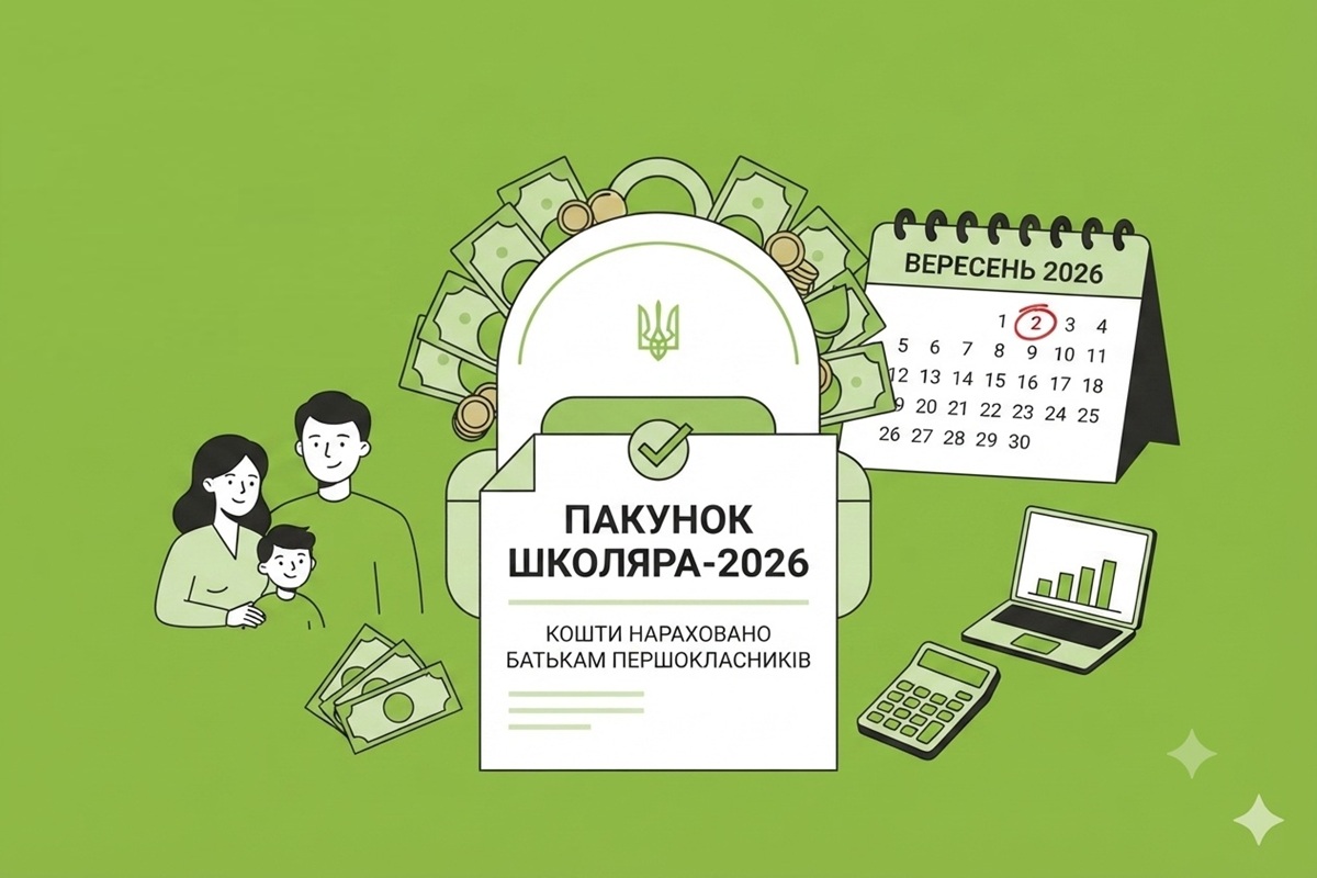 «Пакунок школяра-2026»: коли батькам майбутніх першокласників нарахують кошти