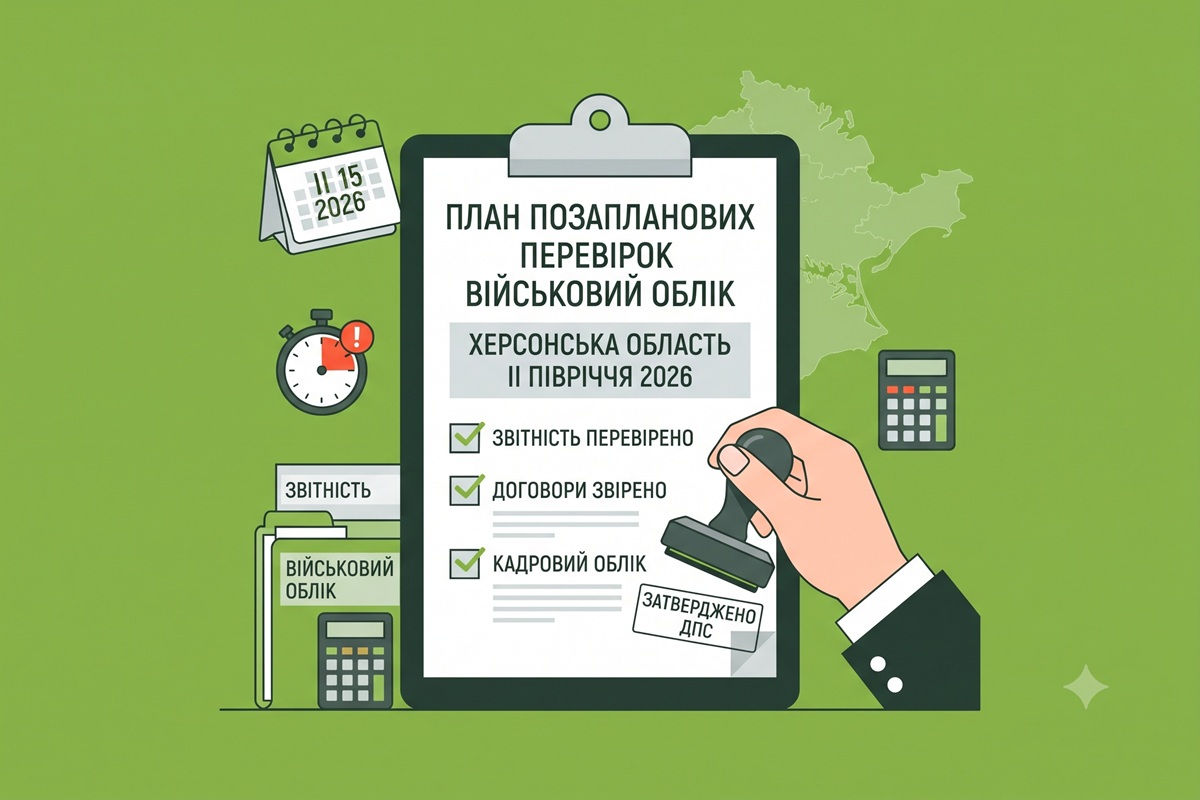 Позапланові перевірки військового обліку у ІІ півріччі 2026: маємо перший план для Херсонської області