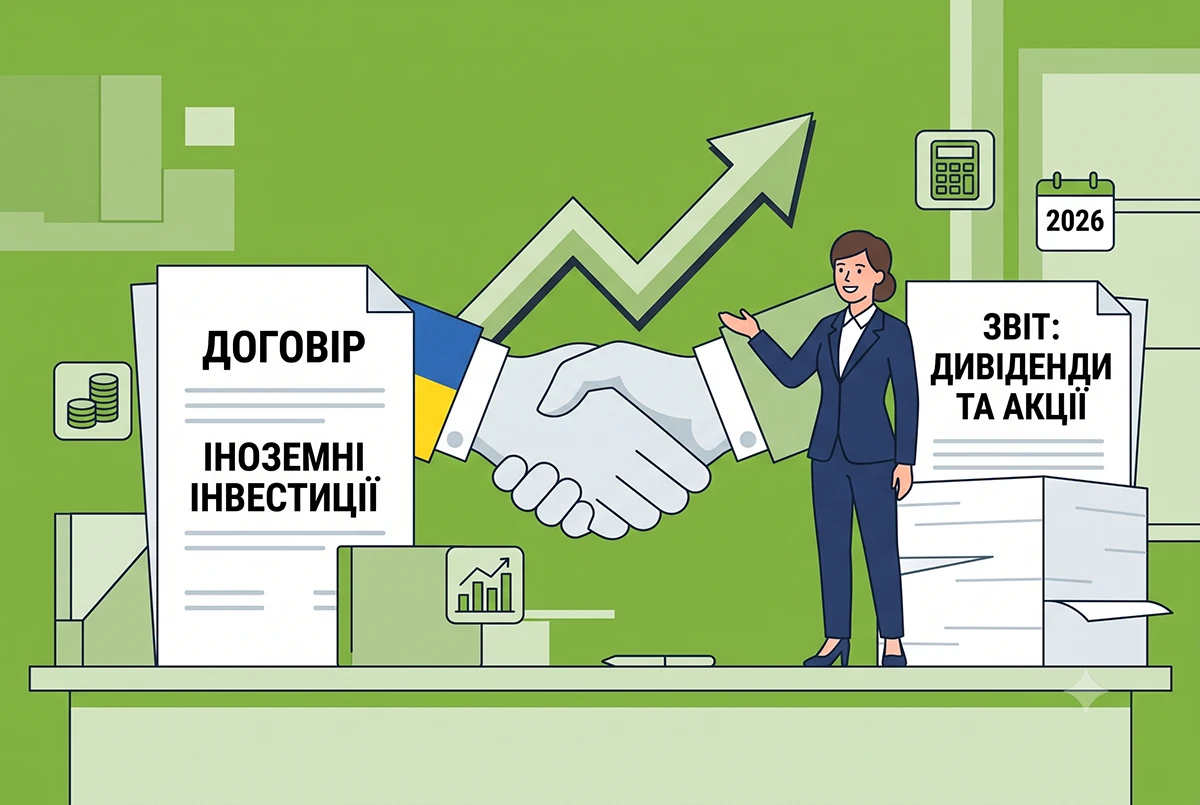 Іноземні інвестиції-2026: як оподатковуються дивіденди та акції в Україні