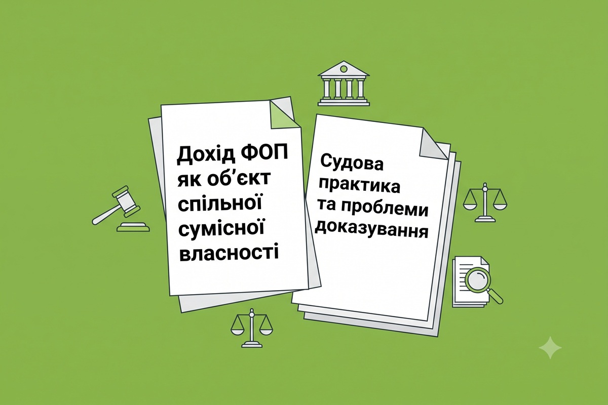 Дохід ФОП як обʼєкт спільної сумісної власності: судова практика та проблеми доказування