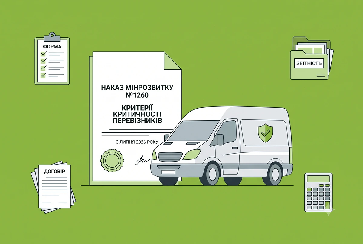 З 3 липня 2026 року оновлено критерії критичності для перевізників: наказ Мінрозвитку №1260