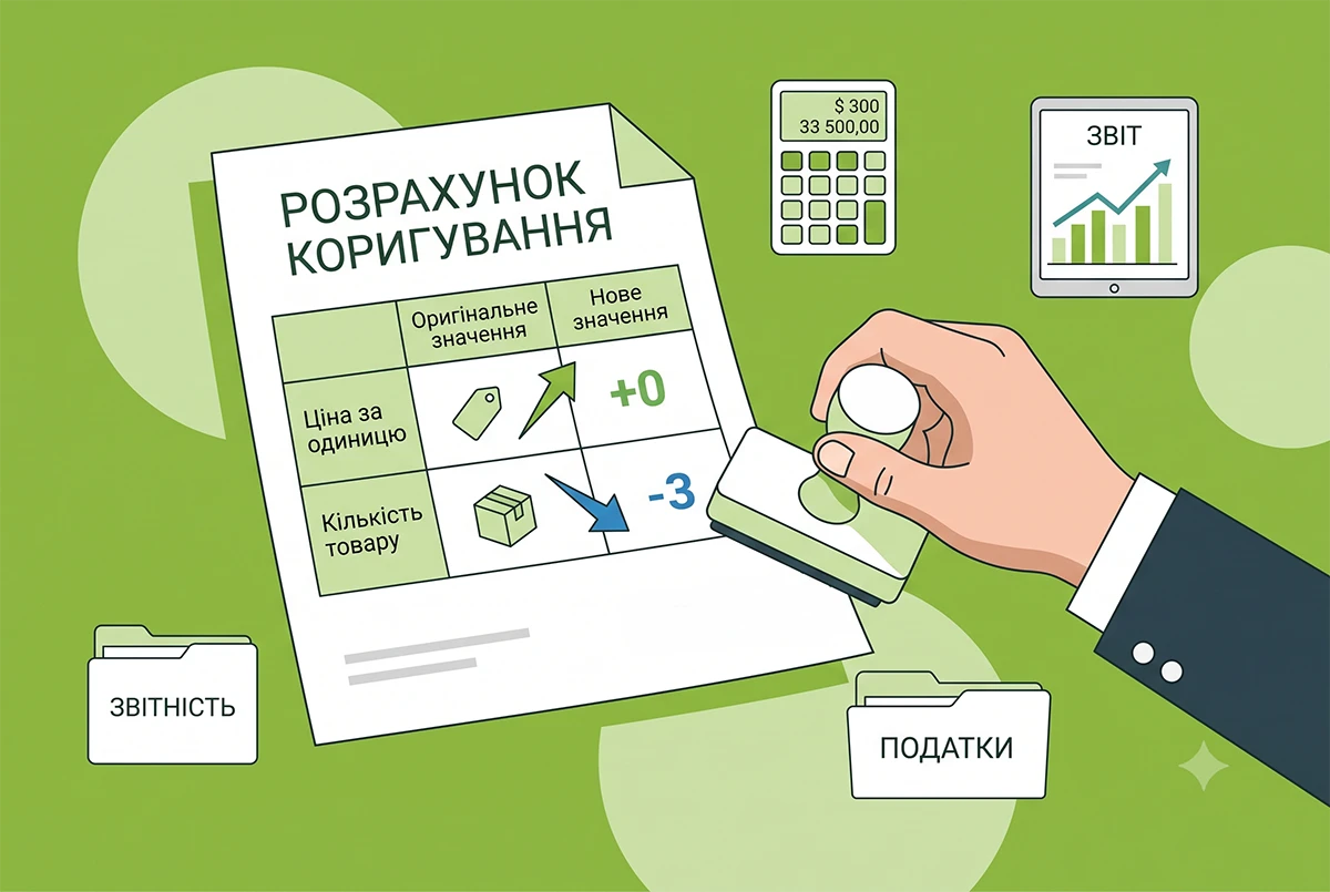 Одночасна зміна ціни та кількості товару: алгоритм складання розрахунку коригування від ДПС