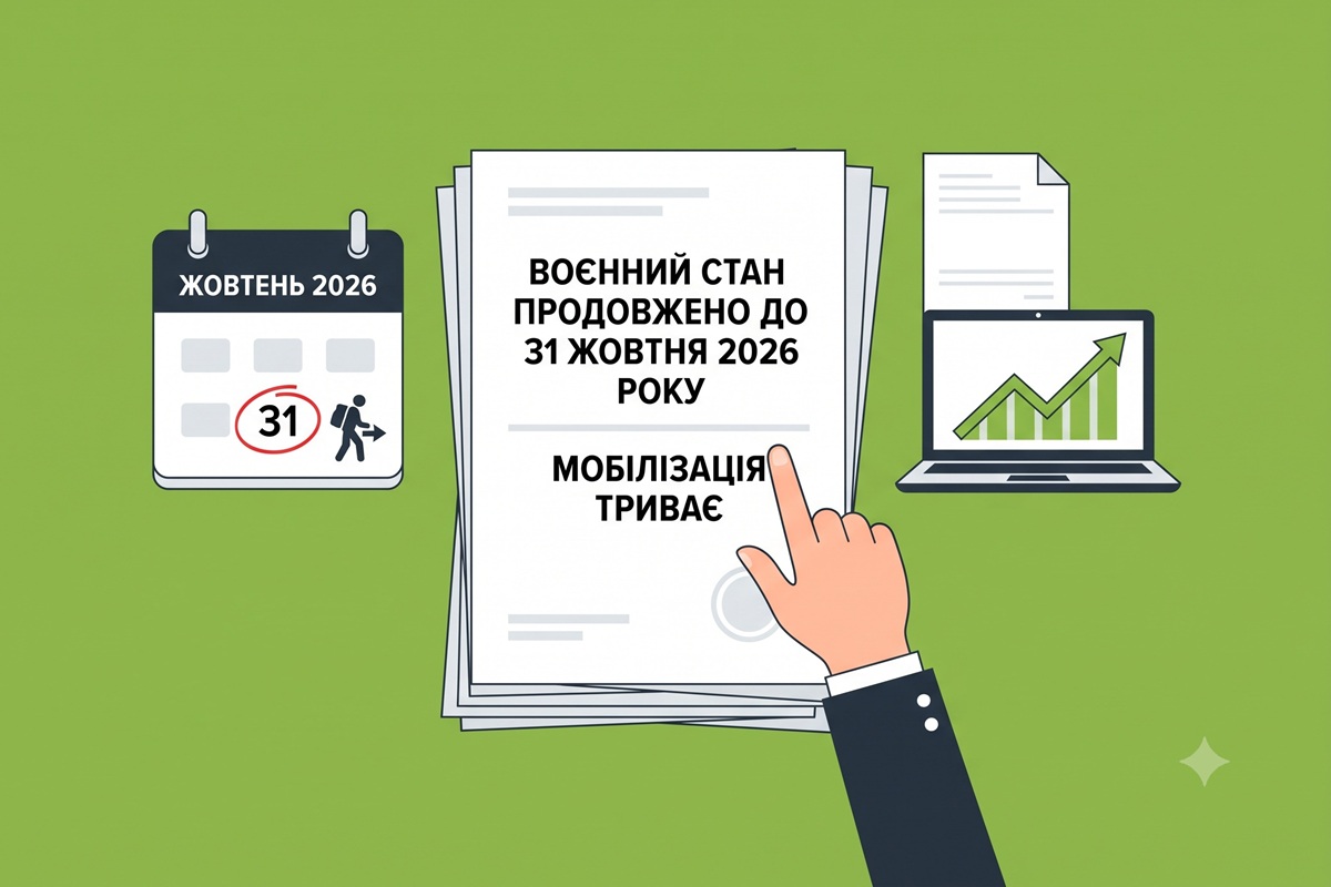 Воєнний стан та мобілізацію продовжать до 31 жовтня 2026 року: зареєстровано законопроєкти №15401 та №15402