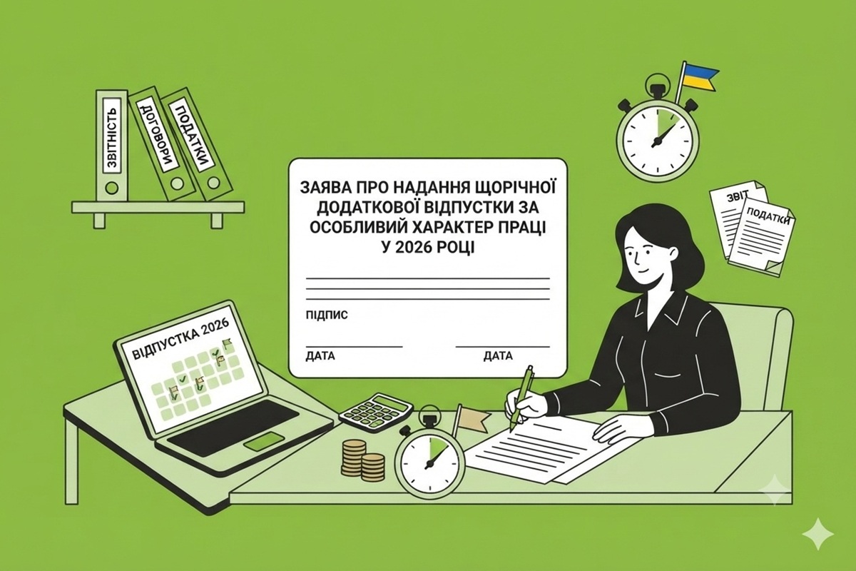 Щорічна додаткова відпустка за особливий характер праці у 2026 році