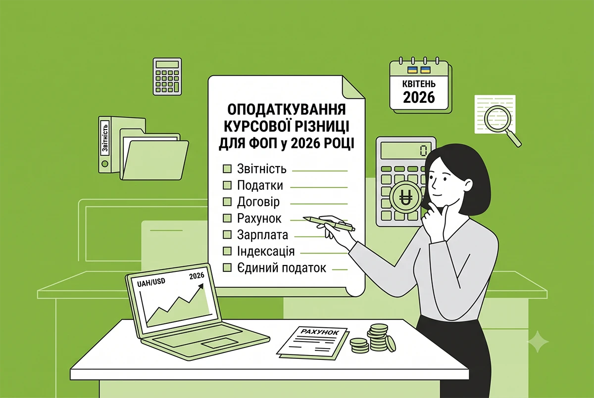 Курсова різниця для ФОПа – платника єдиного податку у 2026 році