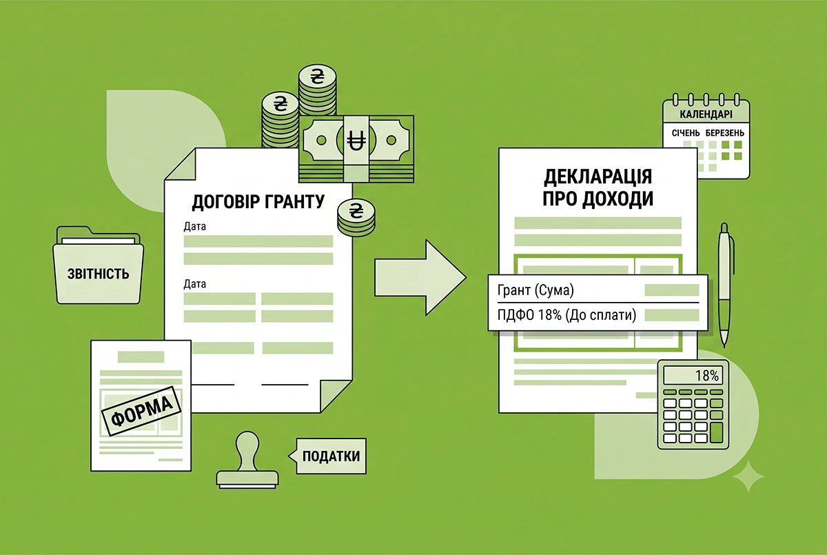 Грант для фізичної особи: оподаткування у 2026 році