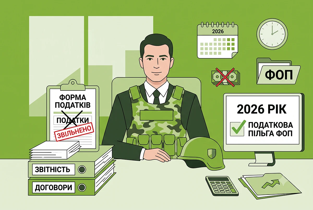 Мобілізовані ФОП на час служби звільнені від сплати податків: застосування пільги у 2026 році
