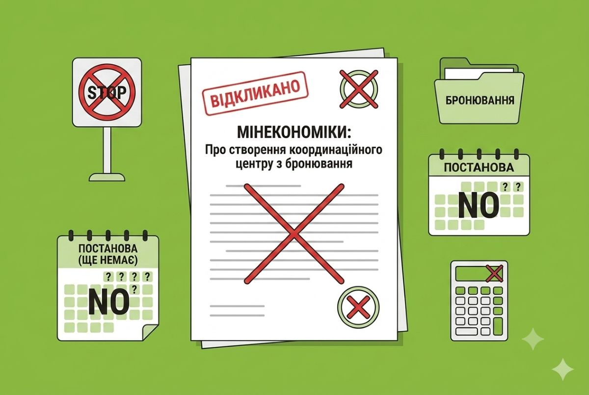 Мінекономіки відкликало новину про створення координаційного центру з бронювання: постанови КМУ ще немає