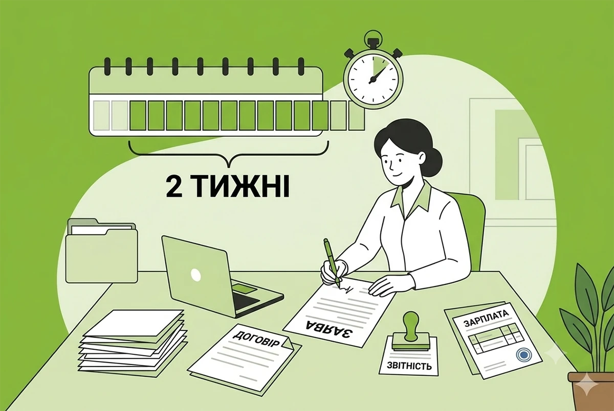 Повідомлення за 2 тижні про звільнення за власним бажанням працівницею, яка є одинокою матір’ю