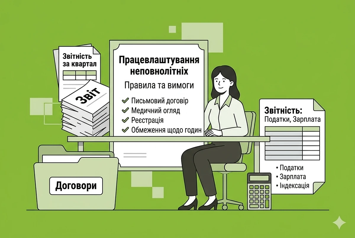 Праця неповнолітніх у 2026 році: правила працевлаштування і робочого часу, оплата праці та відпустки за КЗПП