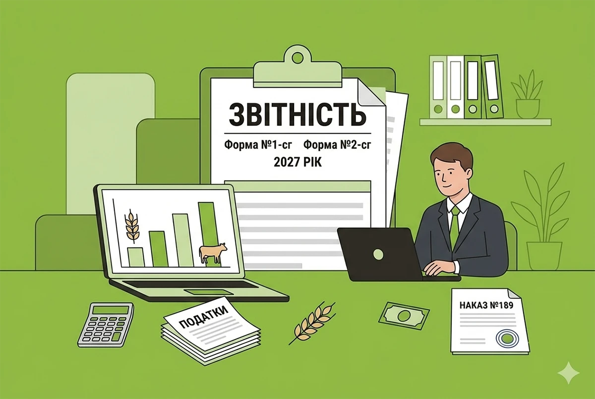 Нові форми статзвітності №1-сг та №2-сг для аграріїв на 2027 рік: наказ Держстату №189