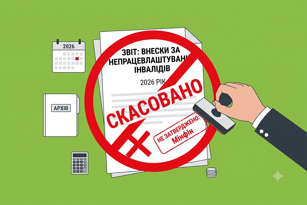 Звіту про внески за непрацевлаштування осіб з інвалідністю у 2026 році не буде: Мінфін не затвердить наказ