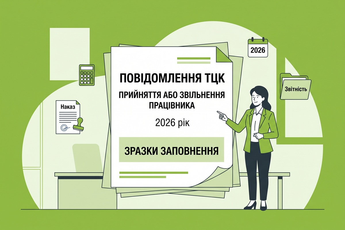 Повідомлення ТЦК про прийняття або звільнення у 2026 році та супровідний лист: зразки заповнення від редакції