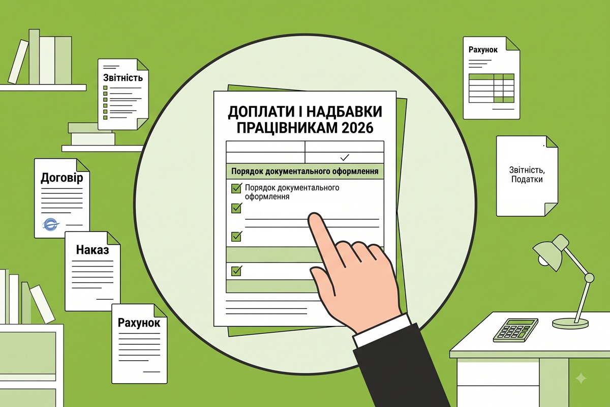 Доплати і надбавки працівникам – 2026: підстави, порядок виплати та приклади документального оформлення