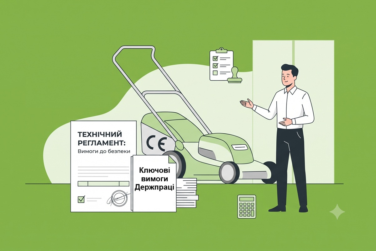 Безпека та маркування газонокосарок: ключові вимоги Держпраці до техніки
