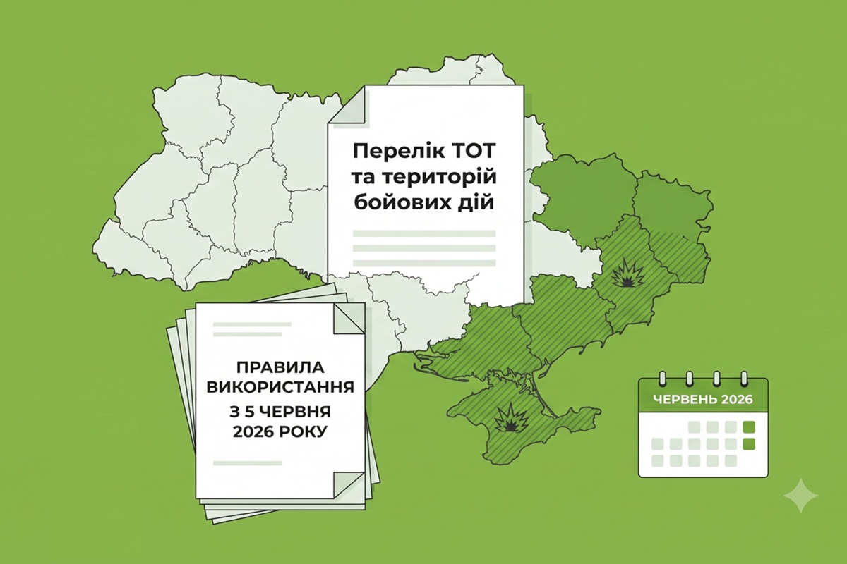 Перелік ТОТ та територій бойових дій по-новому з червня 2026 року: принципові зміни і правила використання