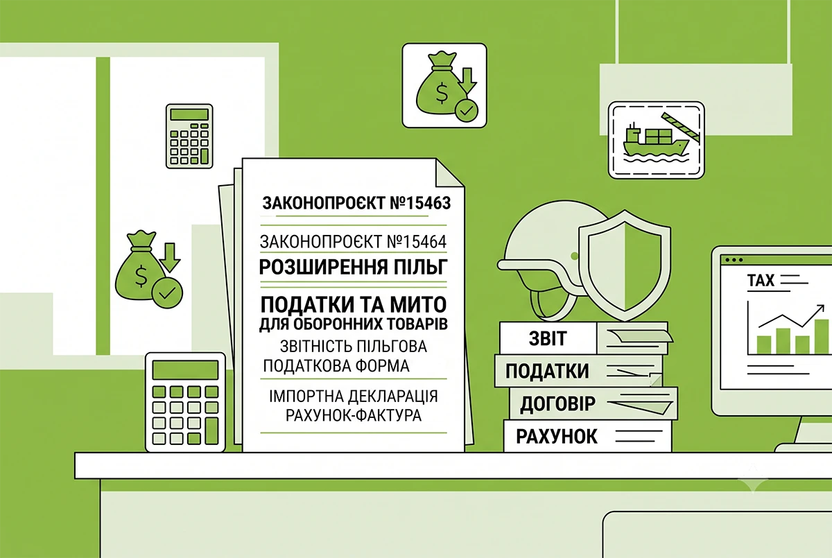 Більше пільг для імпорту товарів оборонного призначення: у ВРУ зареєстровано законопроєкти №15463 та №15464