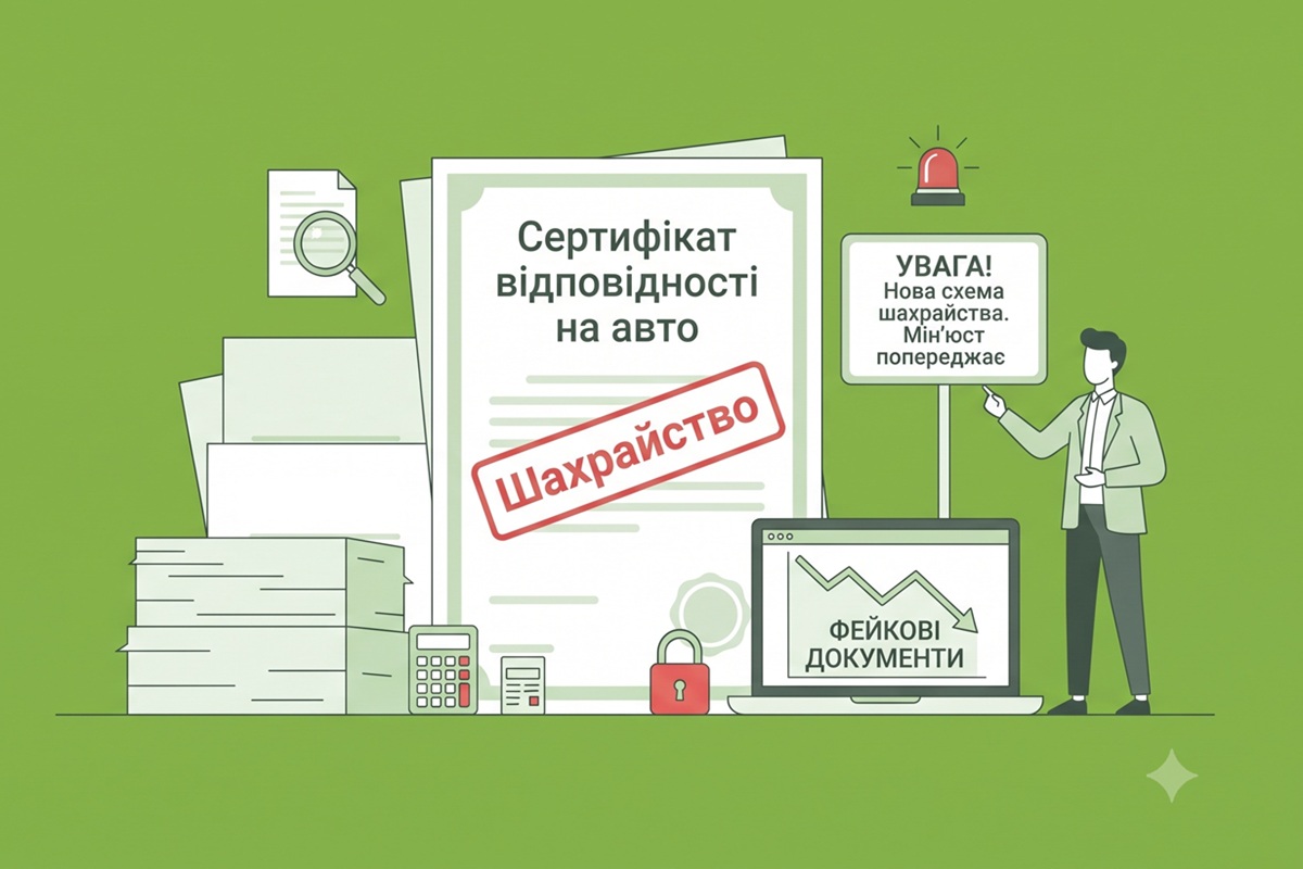 «Сертифікат відповідності на авто за пів ціни»: у Мін’юсті попереджають про нову схему шахрайства