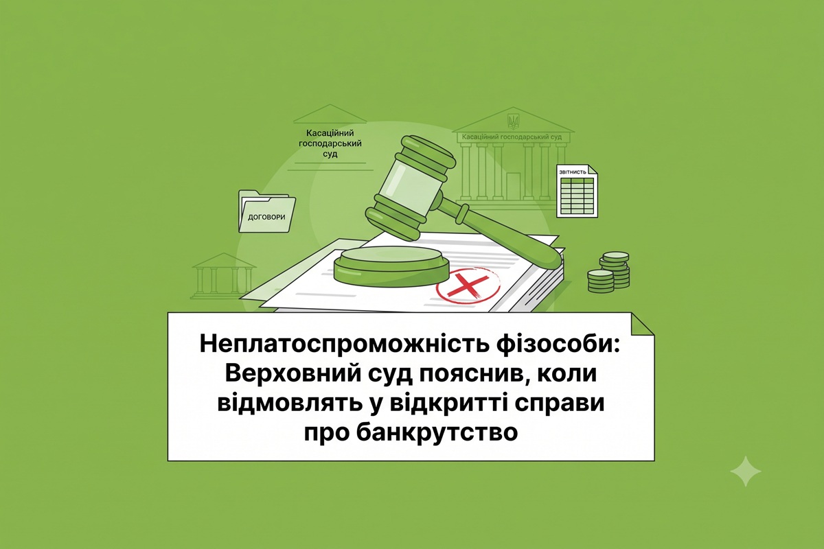 Неплатоспроможність фізособи: Верховний суд пояснив, коли відмовлять у відкритті справи про банкрутство