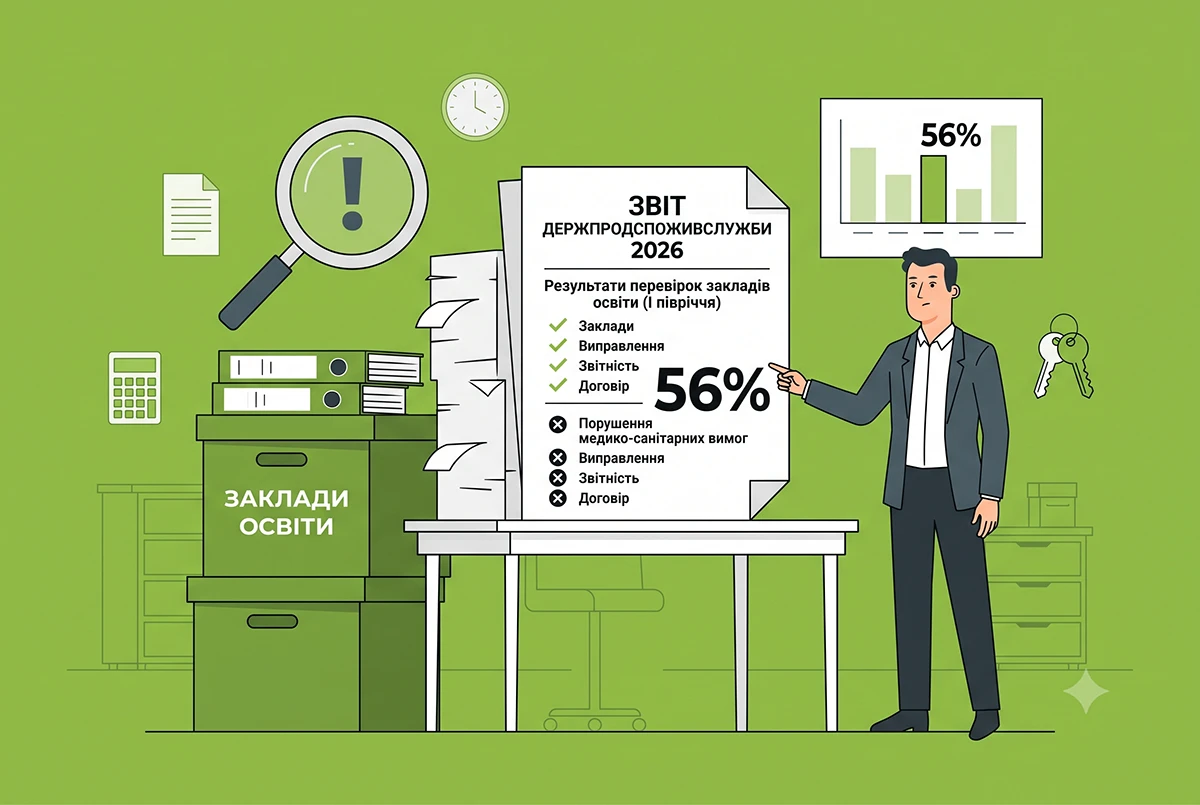 Понад 50% перевірених закладів освіти не відповідають санітарним вимогам: статистика Держпродспоживслужби