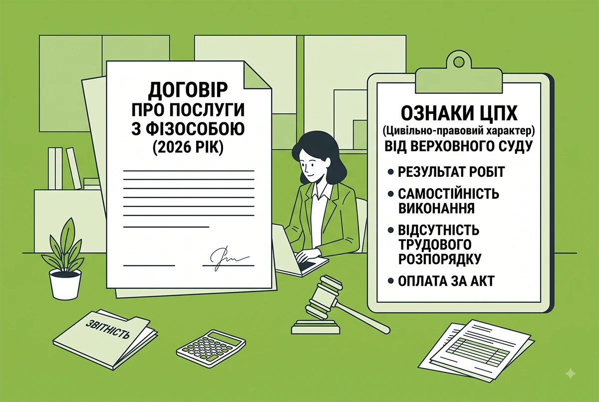 Договір про послуги з фізособою у 2026 році: ознаки ЦПХ від Верховного суду